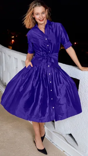 Mrs Maisel Silk Dress - Purple