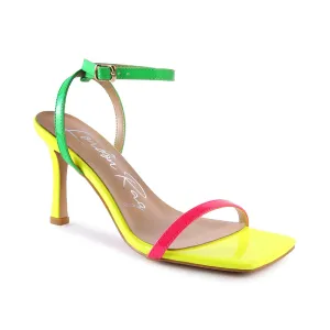 Multicolor Mid Heel Sandal