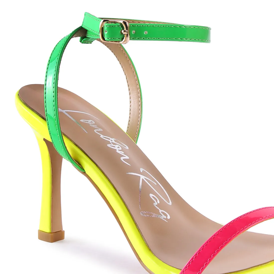 Multicolor Mid Heel Sandal