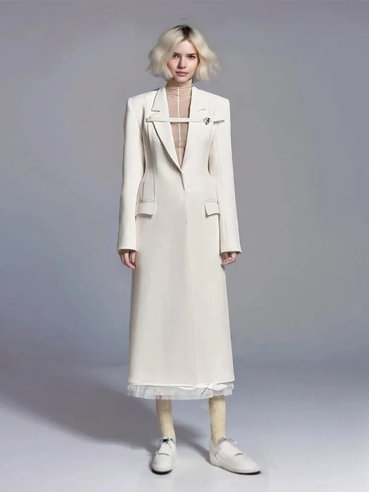 New Women's Two-Piece Set Elegant Party Suit Long Coat   Maxi Mesh Skirt or with Shorts