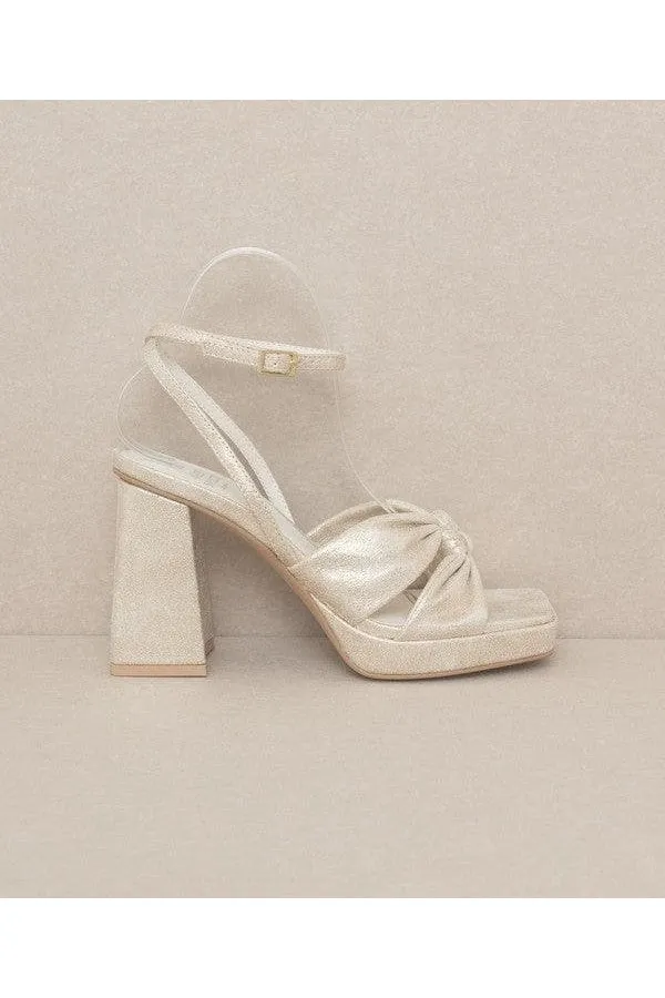 OASIS SOCIETY Zoey - Knotted Band Platform Heels