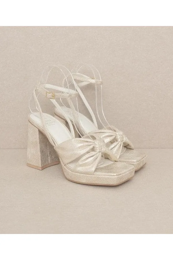 OASIS SOCIETY Zoey - Knotted Band Platform Heels