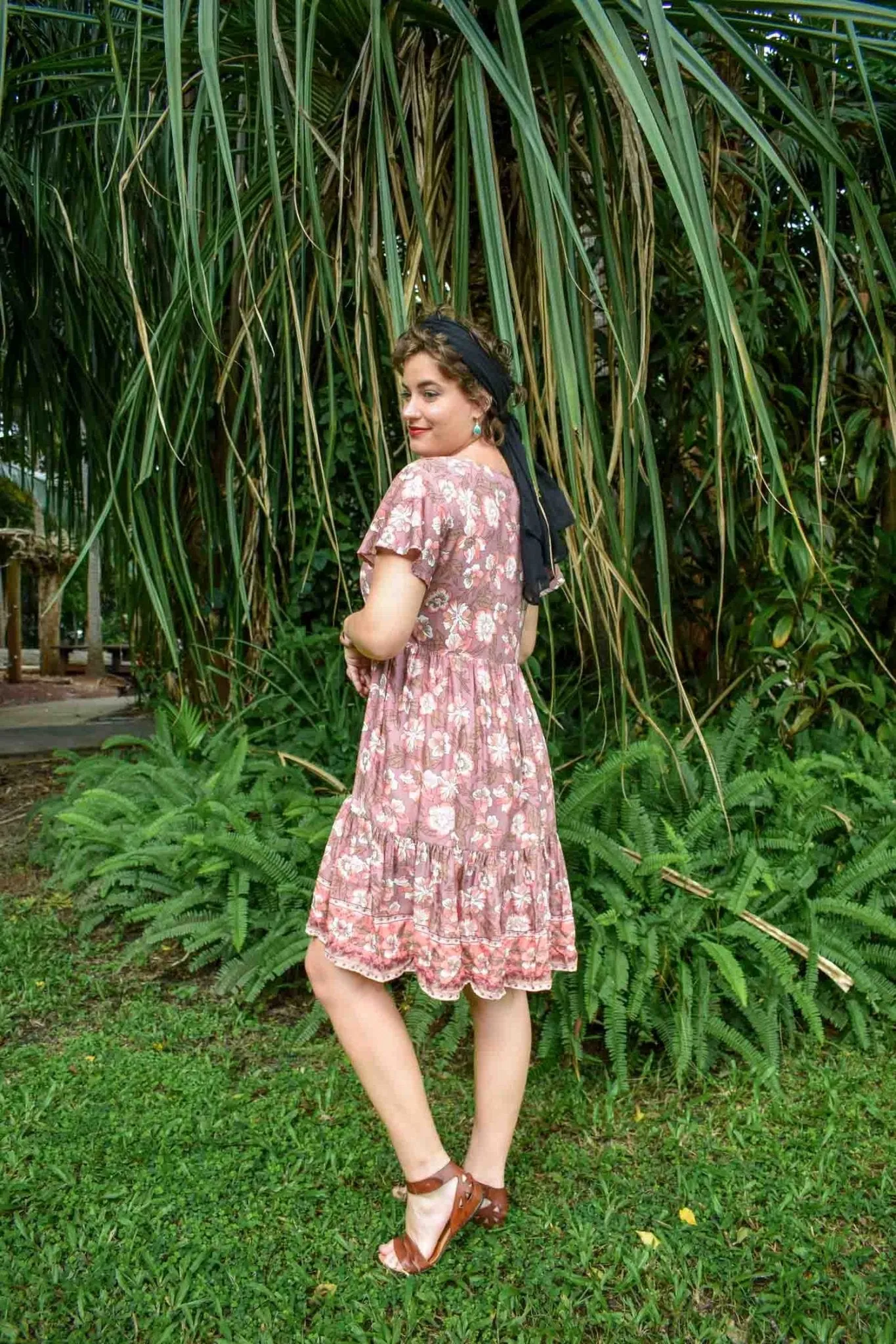 Octavia Short Dress - Gardenia Coral