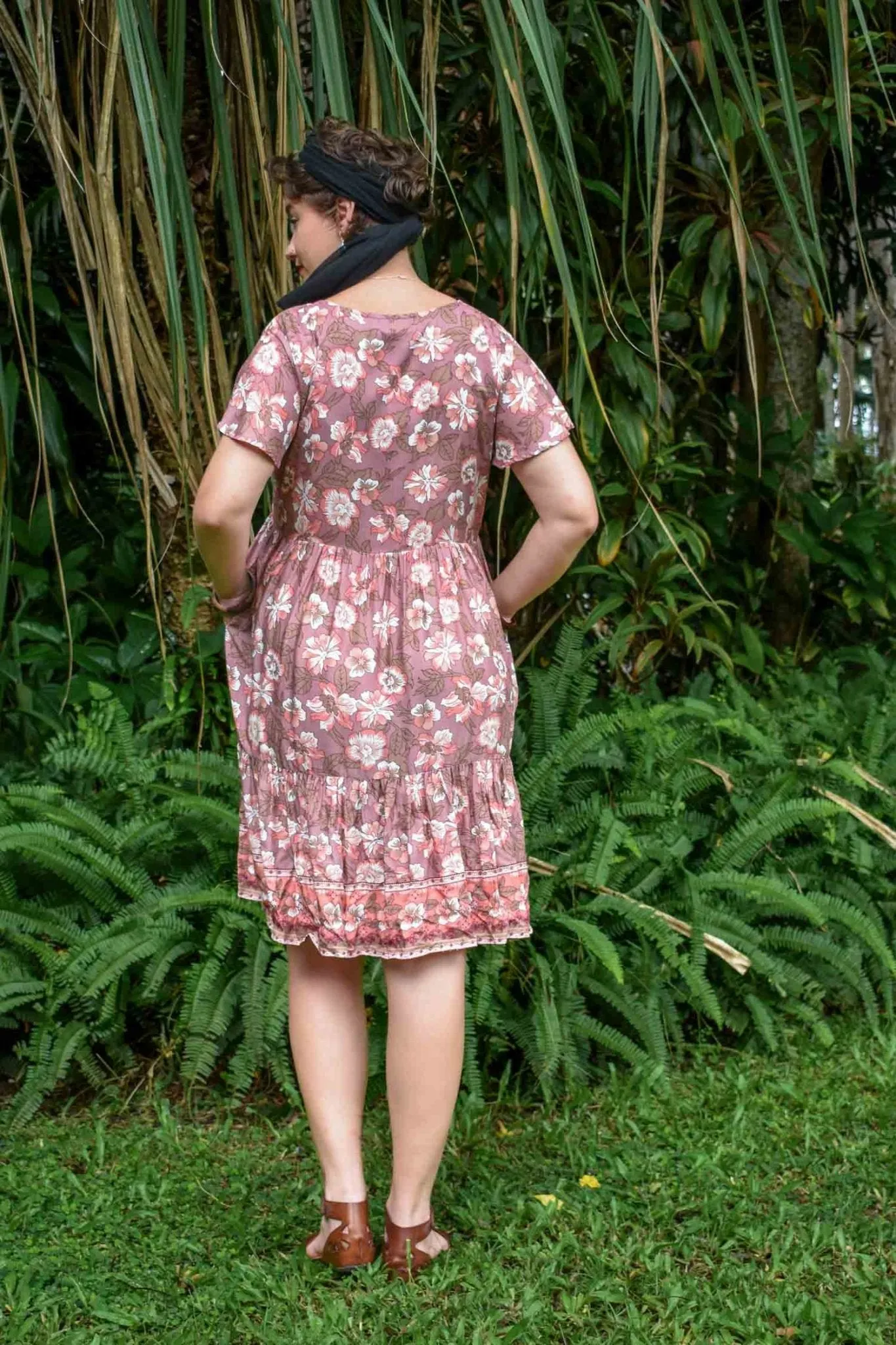 Octavia Short Dress - Gardenia Coral