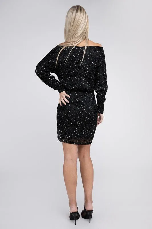 Off Shoulder Sequin Dress