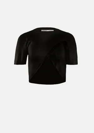 ONL Kai SS Crop Cross Knit Top