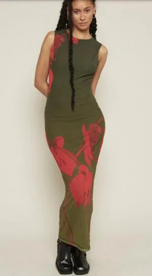 Orchid Paint Mesh Dress