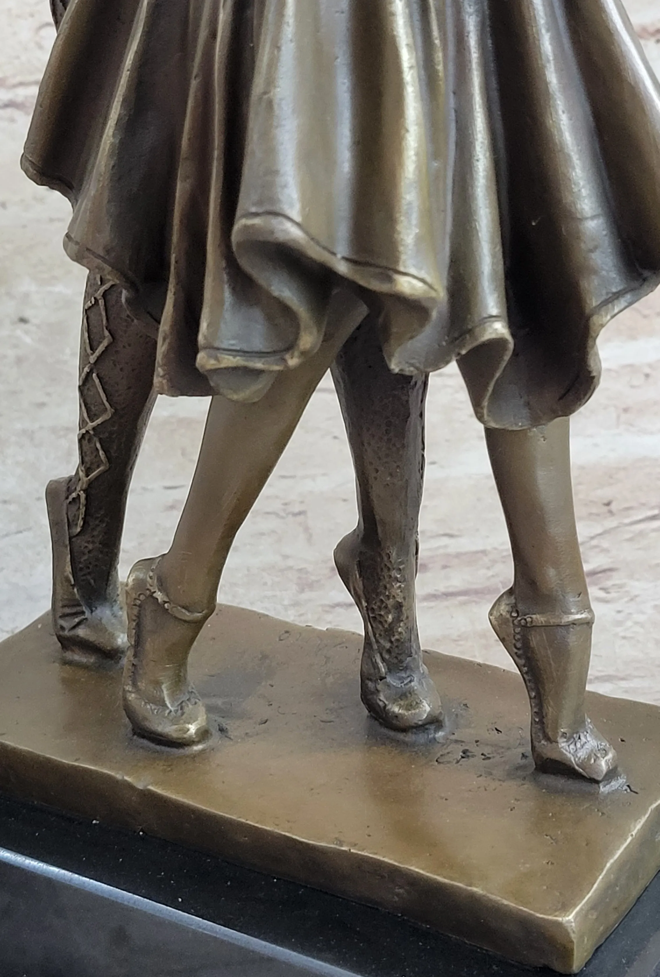 Pair of Professional Dancer Duo Ballroom Dancers Competition Bronze Sculpture