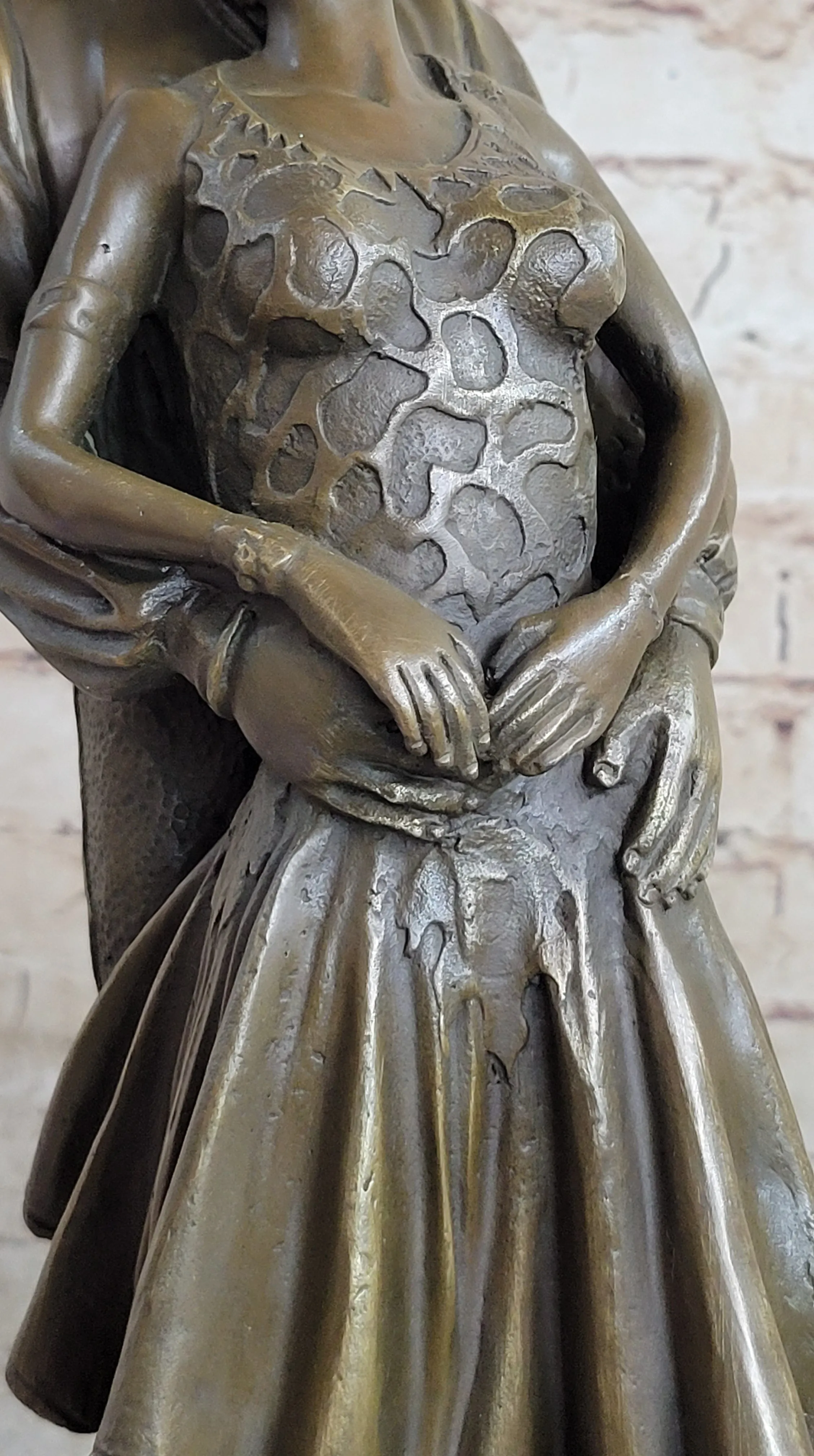 Pair of Professional Dancer Duo Ballroom Dancers Competition Bronze Sculpture