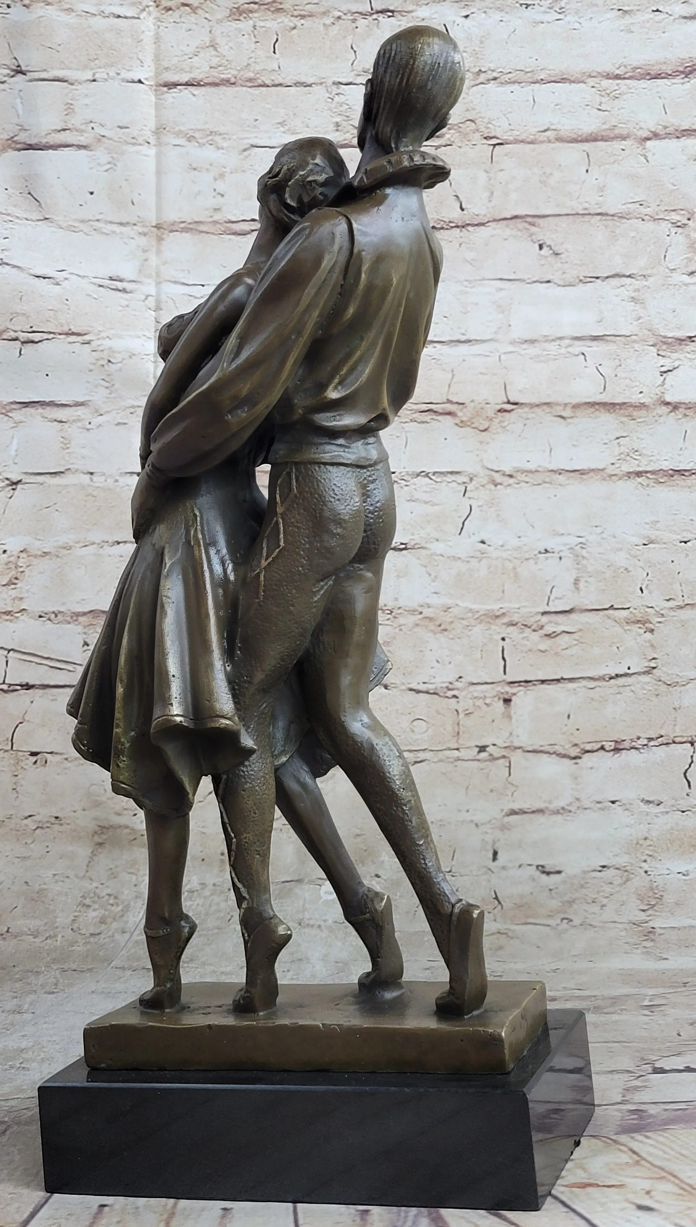 Pair of Professional Dancer Duo Ballroom Dancers Competition Bronze Sculpture