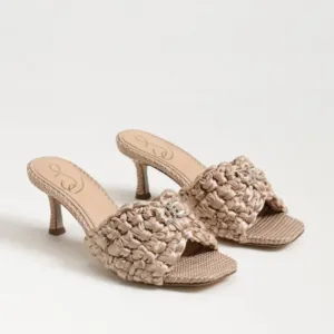 Paisley Kitten Heel Mule Ecru Ribbon- Sam Edelman