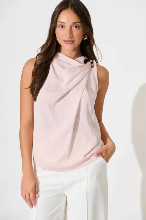 Pale Pink Satin Nadira Blouse