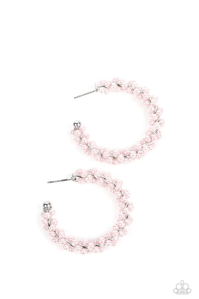 Paparazzi Earring ~ Yacht Royale - Pink