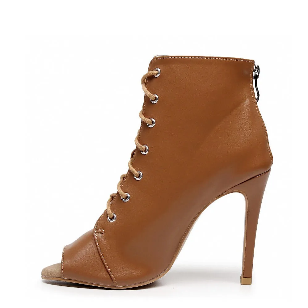 Parker - Cinnamon Vegan Leather - Rubber Sole