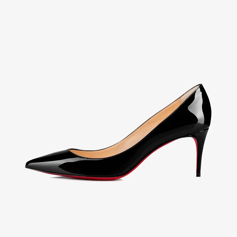 Patent Leather Pointed Pumps  60 mm Heel