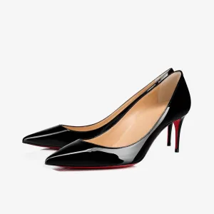 Patent Leather Pointed Pumps  60 mm Heel