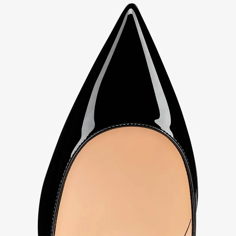 Patent Leather Pointed Pumps  60 mm Heel
