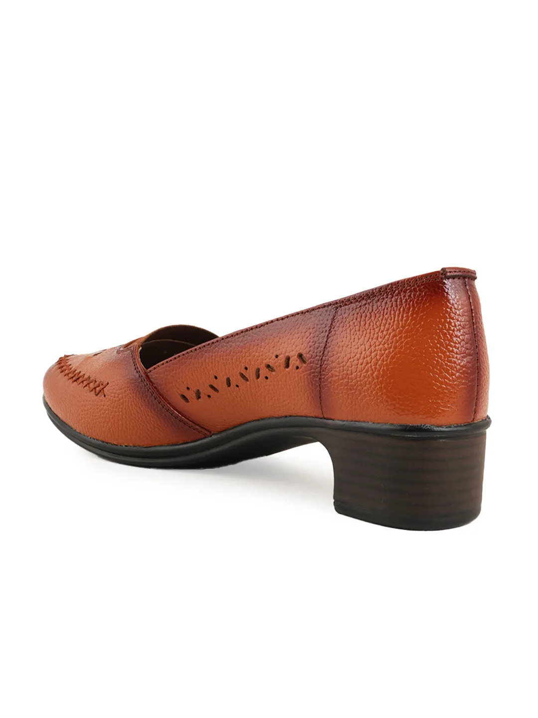 Pelle Albero Block Heel Tan Multi Ballerina