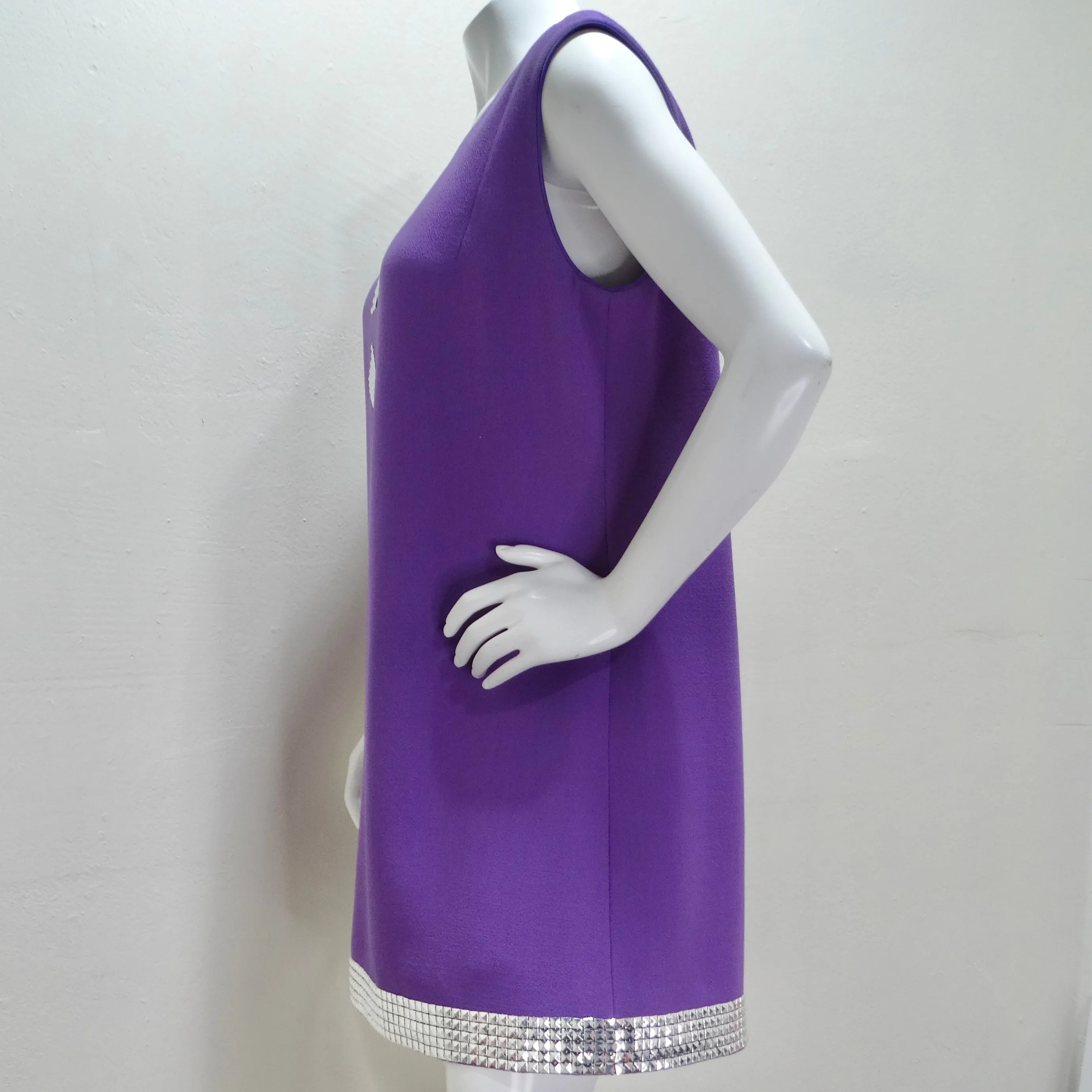 Pierre Cardin Purple Studded Dress