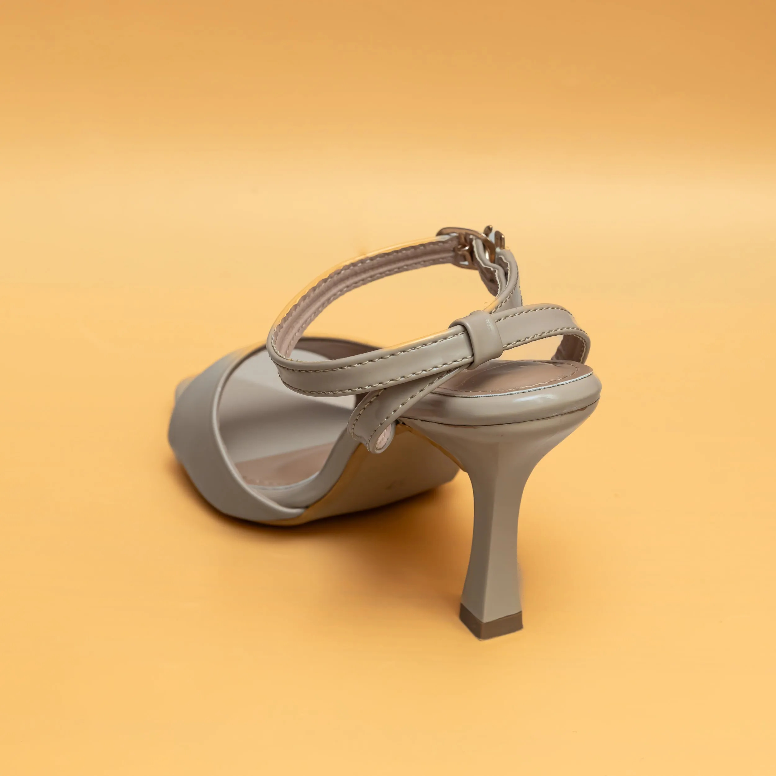 Pointed Toe Ankle Straps - Beige