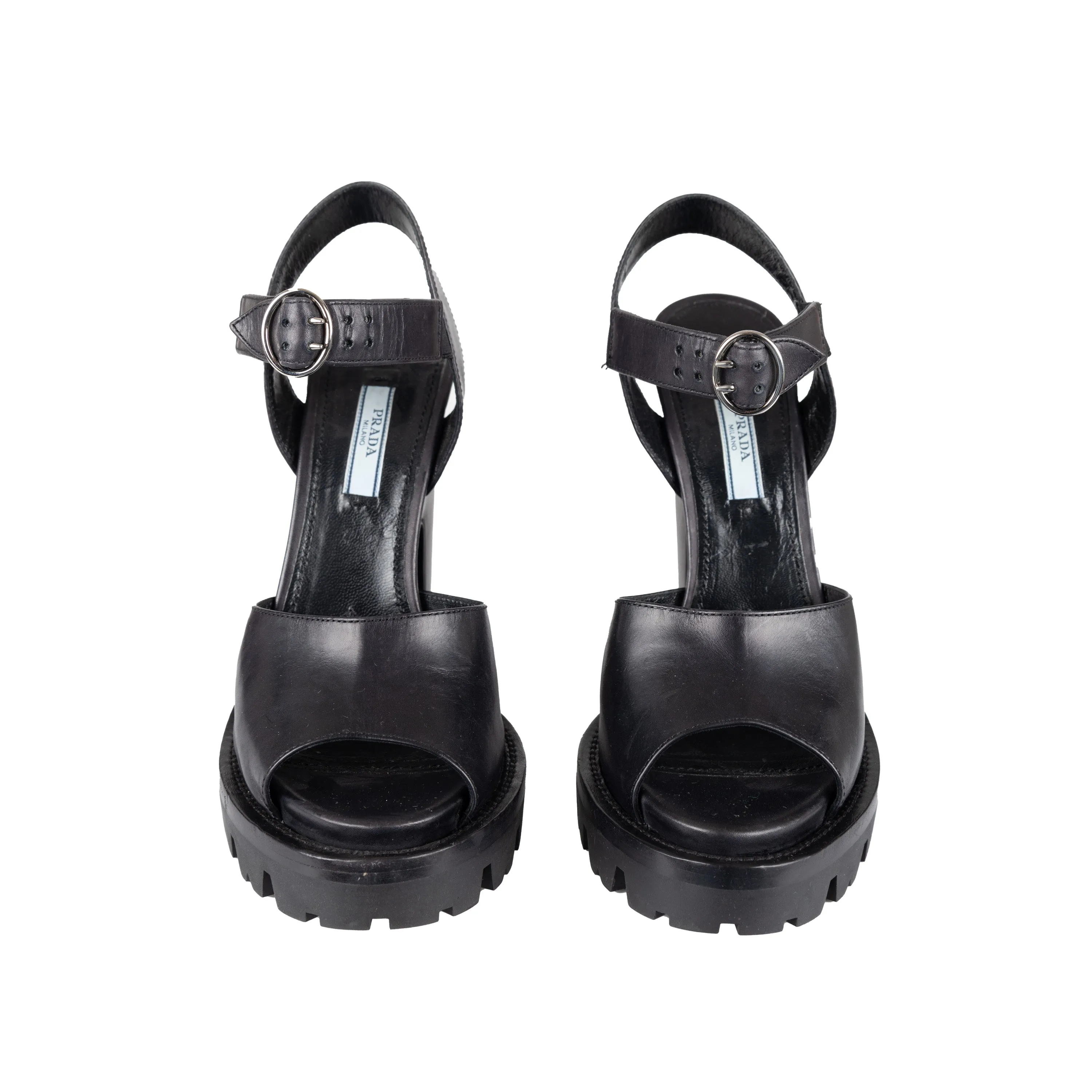 Prada Open-toe Platform Heels - '10s