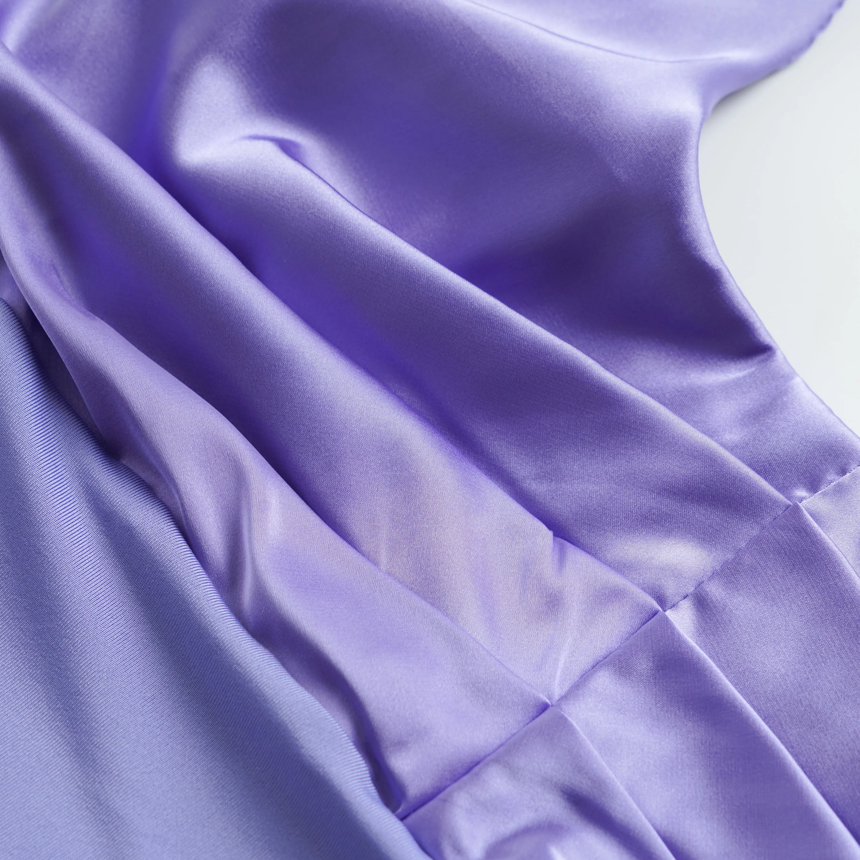 Purple Solid Straps Folds Draped Patchwork Mini Dress