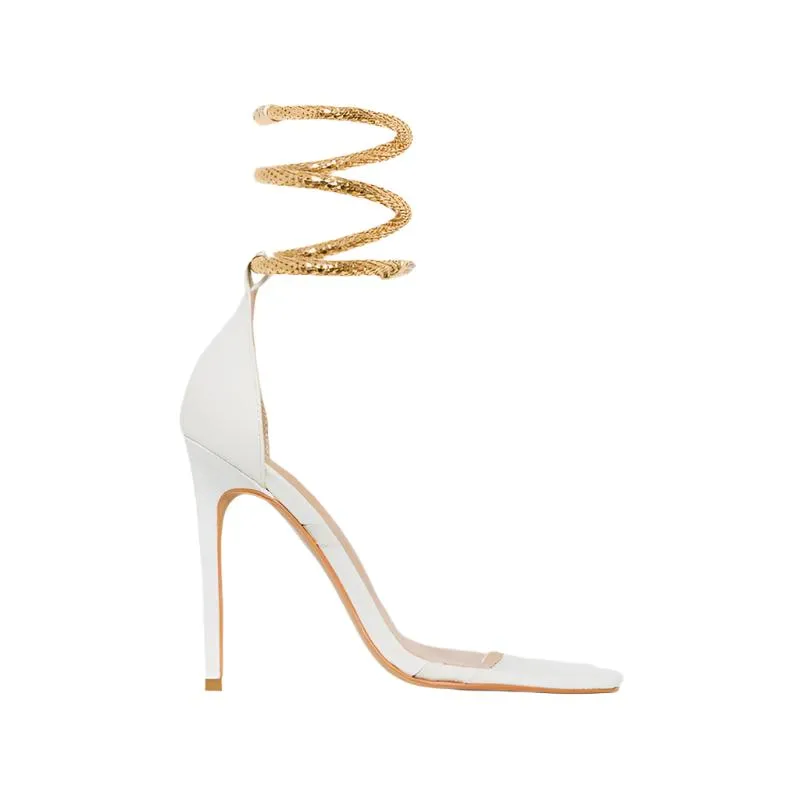 PVC Strap Snake Coil Heels