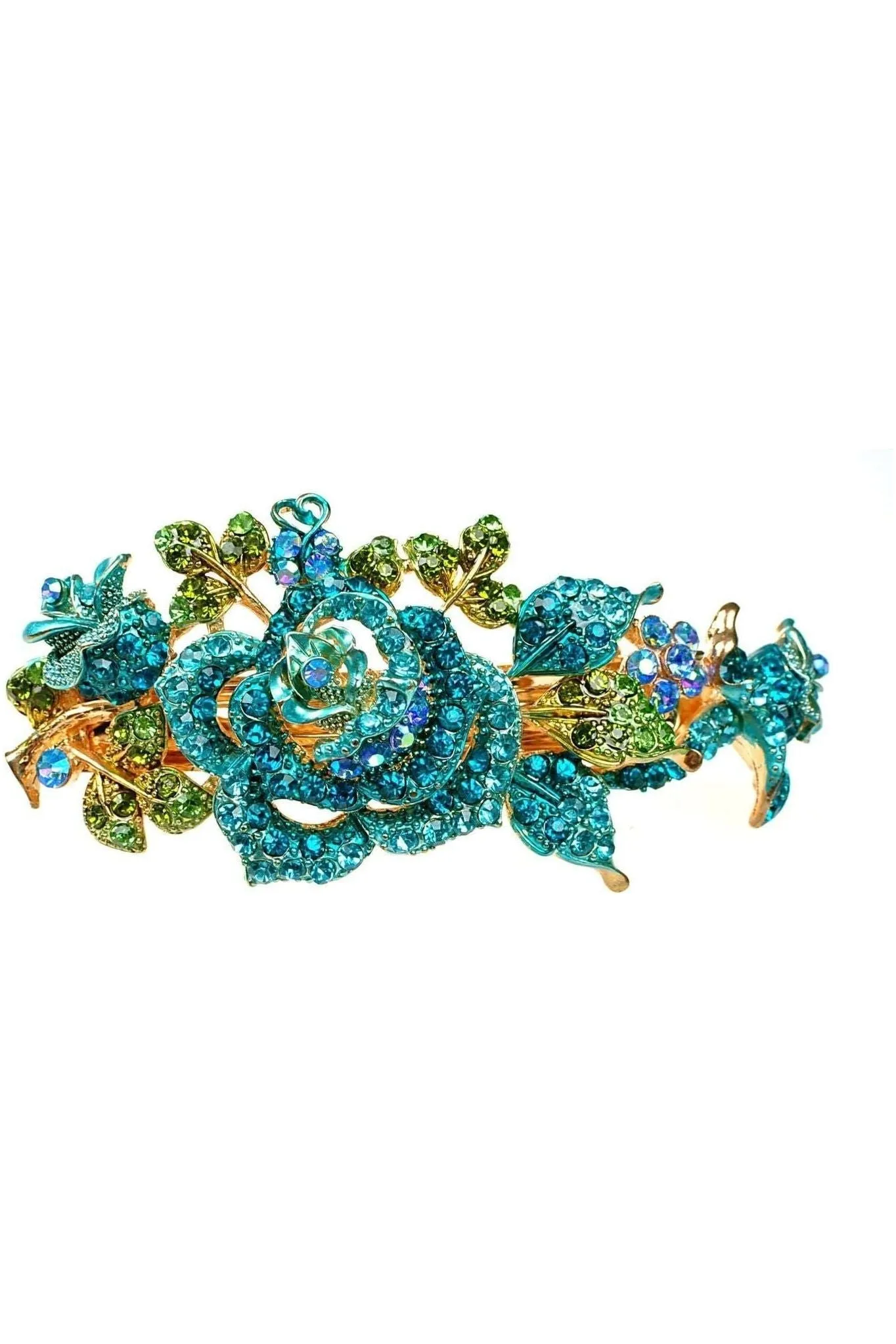 Queenmee Hair Accessories Flower Hair Clip With Diamante