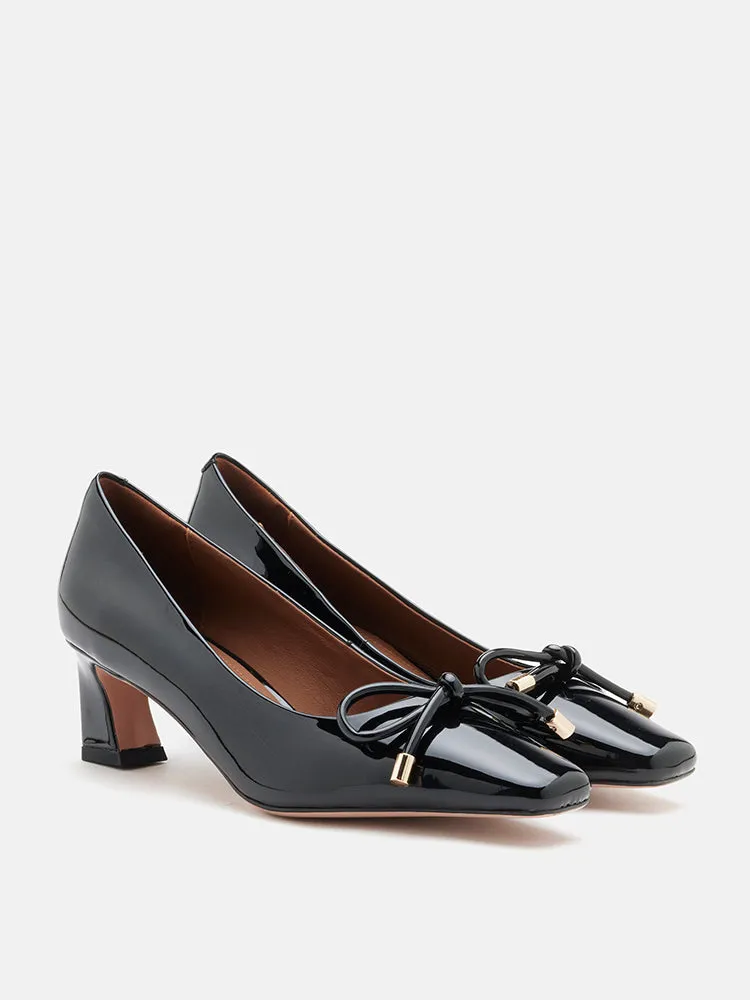 Quinella Bow Patent Heels