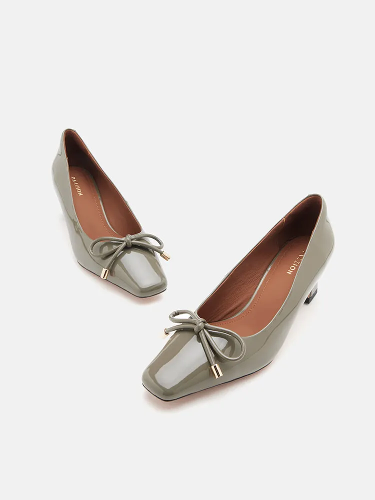 Quinella Bow Patent Heels