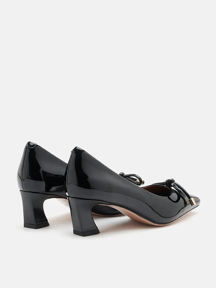 Quinella Bow Patent Heels