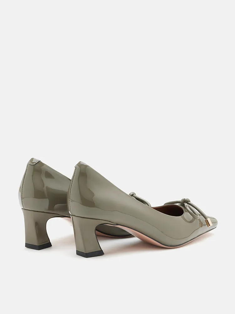 Quinella Bow Patent Heels
