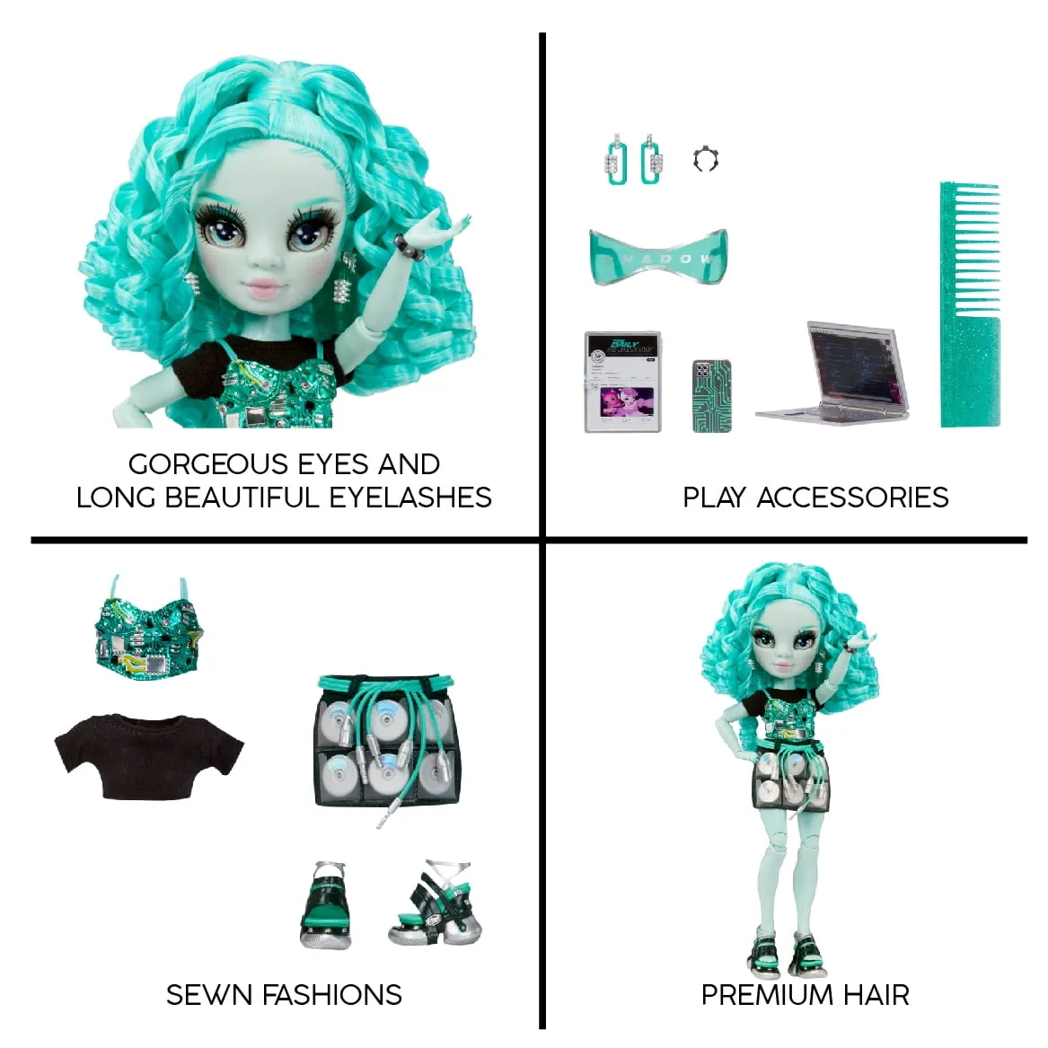Rainbow High Shadow High Berrie Blue Fashion Doll, Collectible Outfit & 10  Play Accessories Kids Gift 4-12