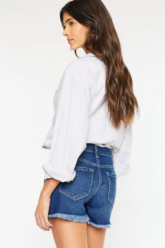 Raw Hem Denim Shorts
