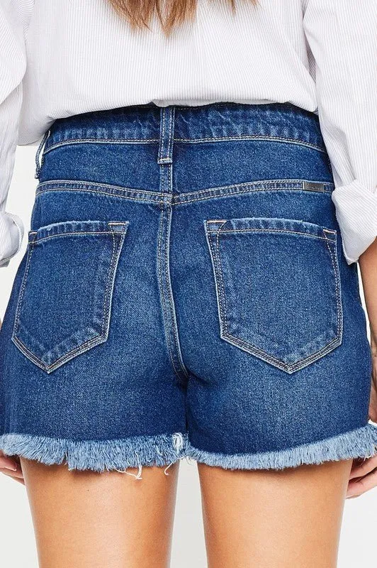 Raw Hem Denim Shorts
