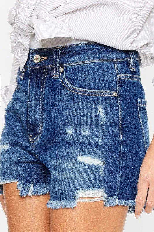 Raw Hem Denim Shorts