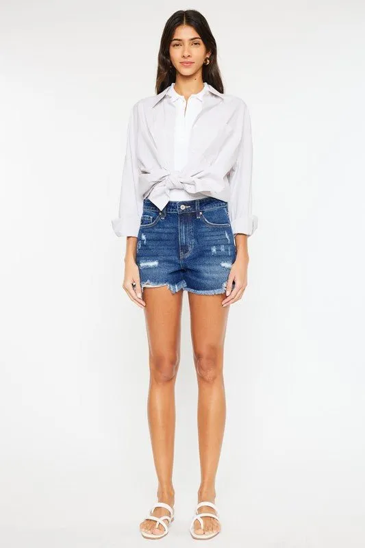 Raw Hem Denim Shorts