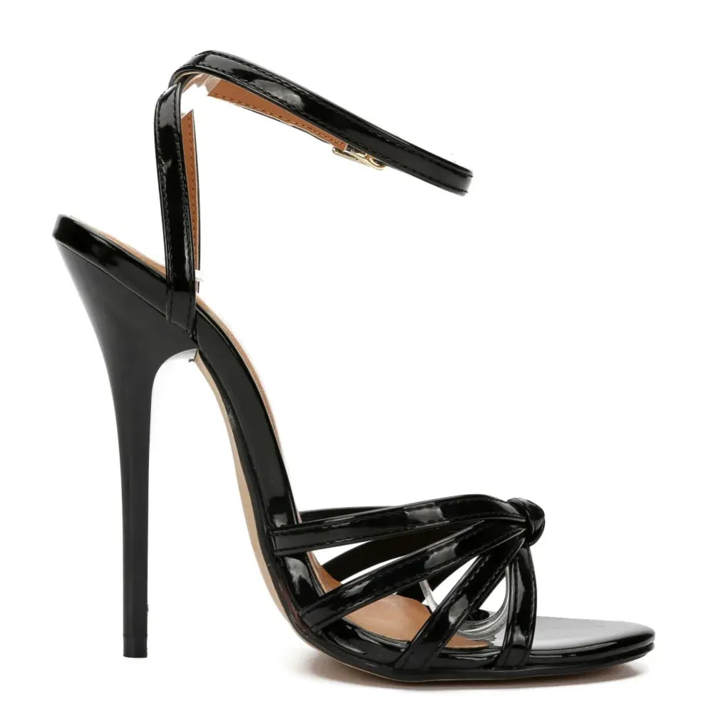 Red Party Elegance: Crossdresser's High Heel Sandals with Ankle Straps - Plus Size 48 for Fashionable Summer Gladiator Sandals