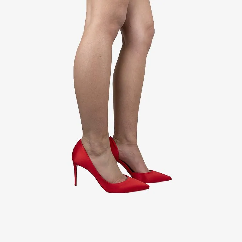 Red Suede Pumps