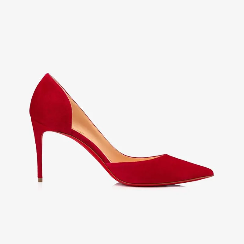 Red Suede Pumps