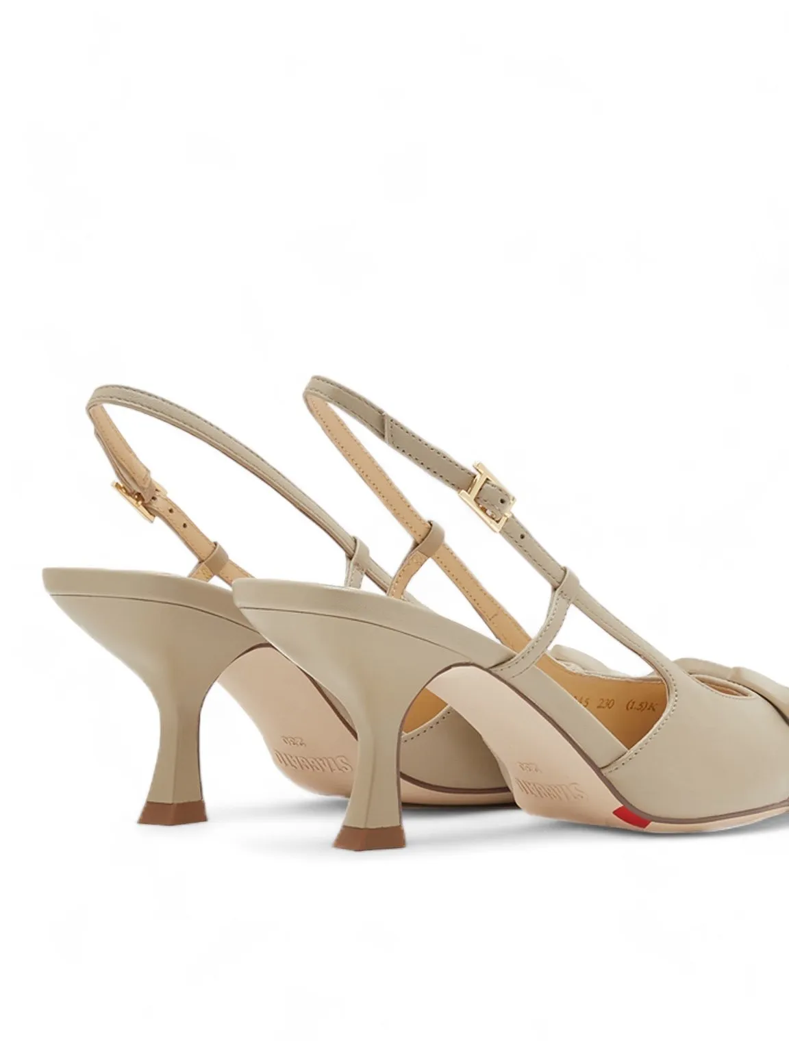 S Buckle Pointed Toe Slingback Heel