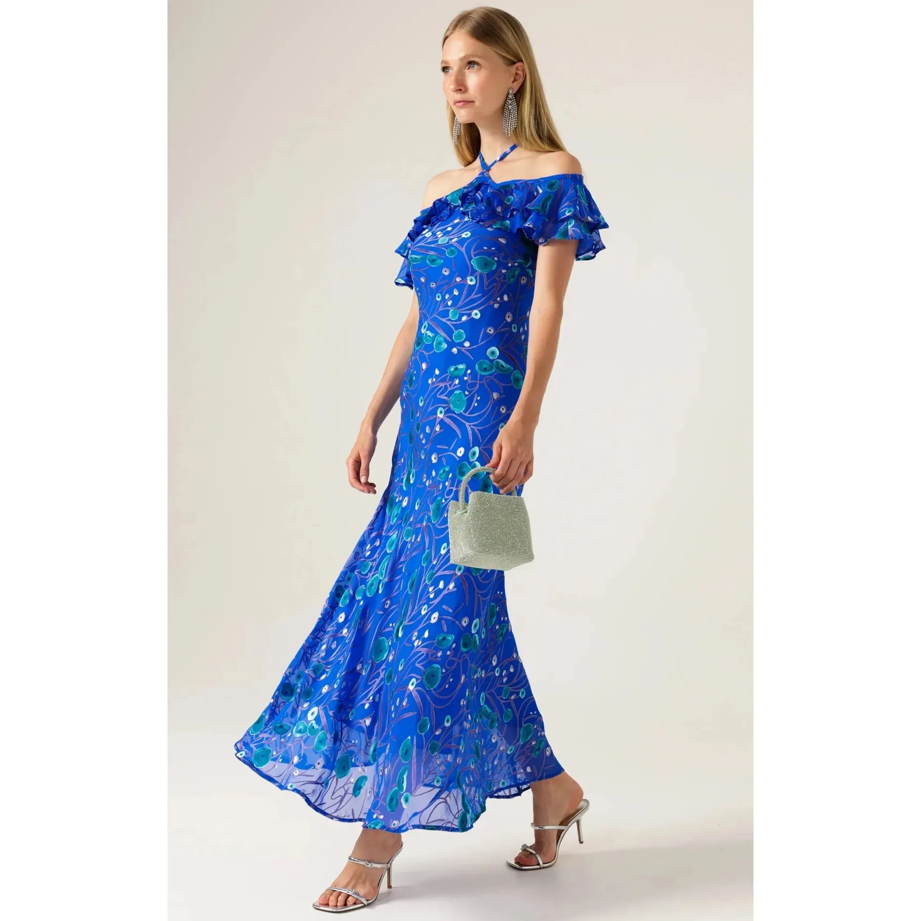 Sacha Drake Bluebird Bias Dress Periwinkle Poppy