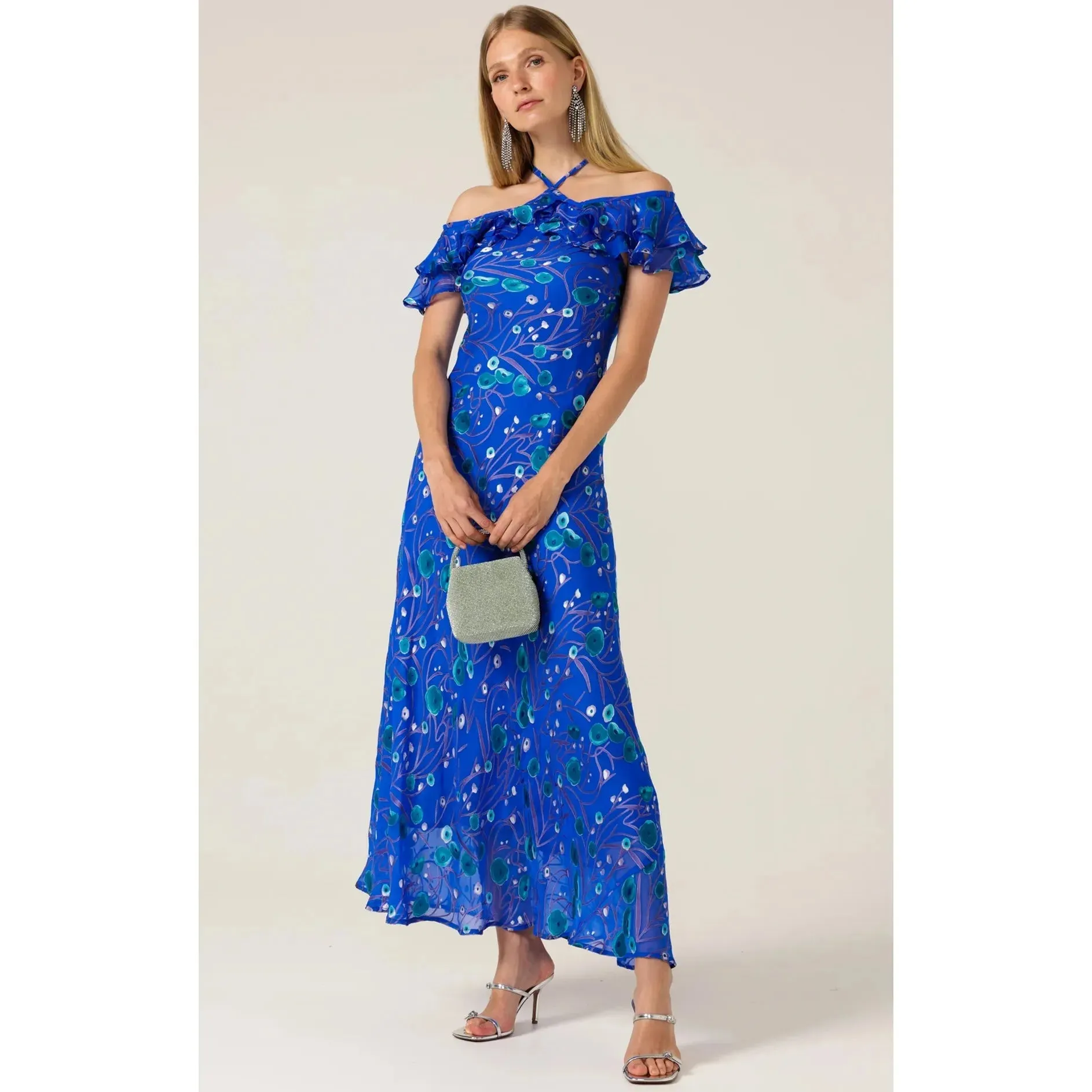 Sacha Drake Bluebird Bias Dress Periwinkle Poppy