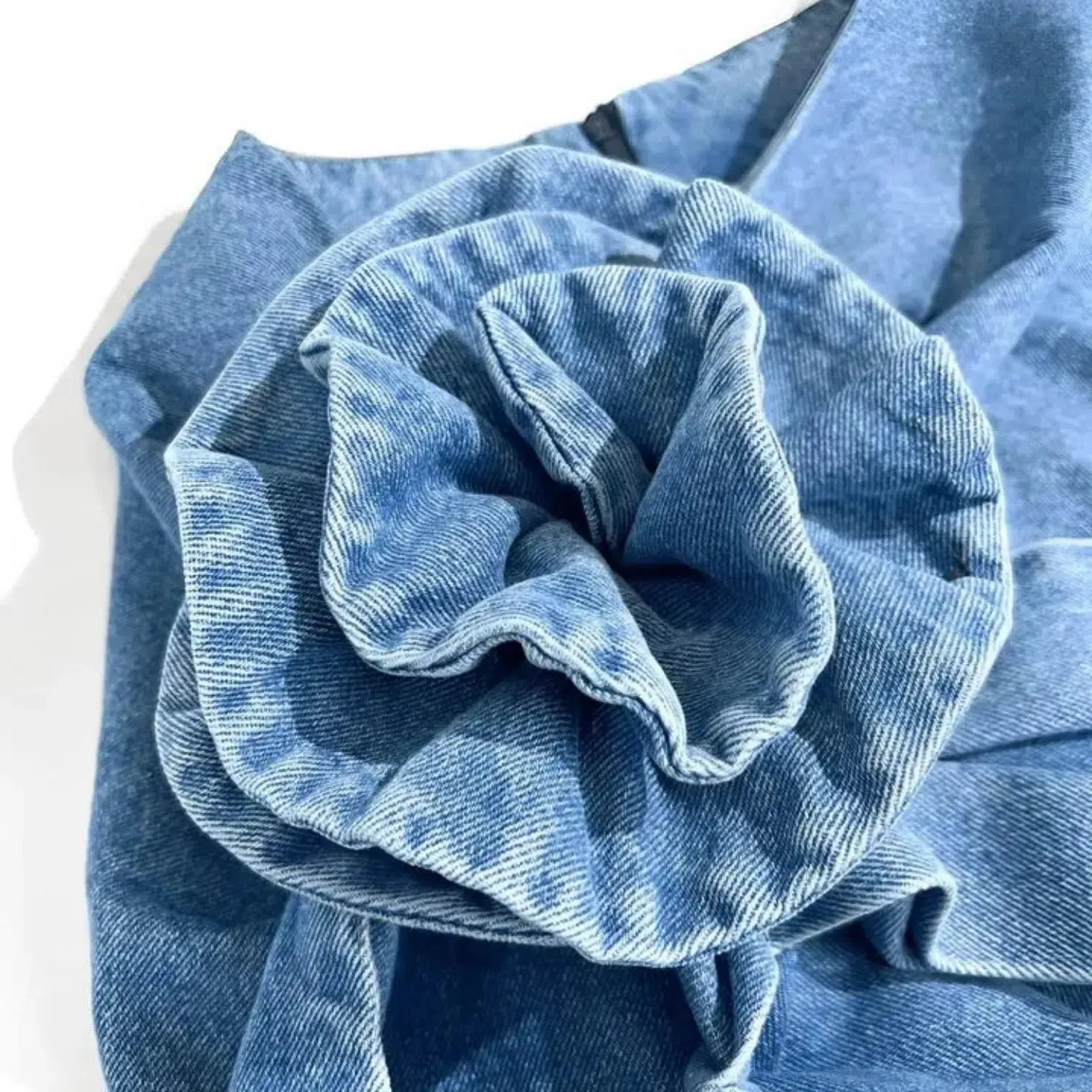 Salira Essence Set – Wash denim - Draped short skirt