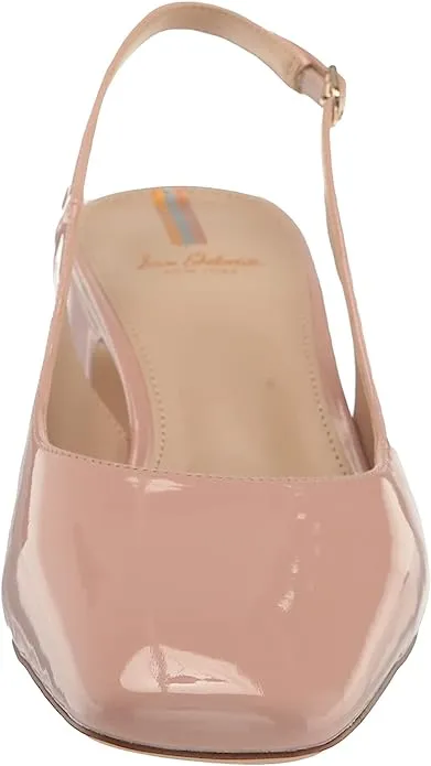 Sam Edelman Terra Sunrise Blush Slingback Strap Squared Toe Block Heel Pumps