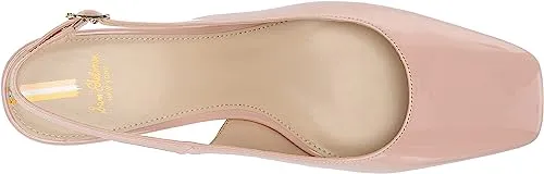Sam Edelman Terra Sunrise Blush Slingback Strap Squared Toe Block Heel Pumps