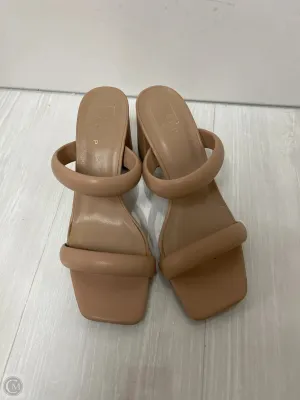 Sandals Heels Block By Shu Shop In Cream, Size: 6.5