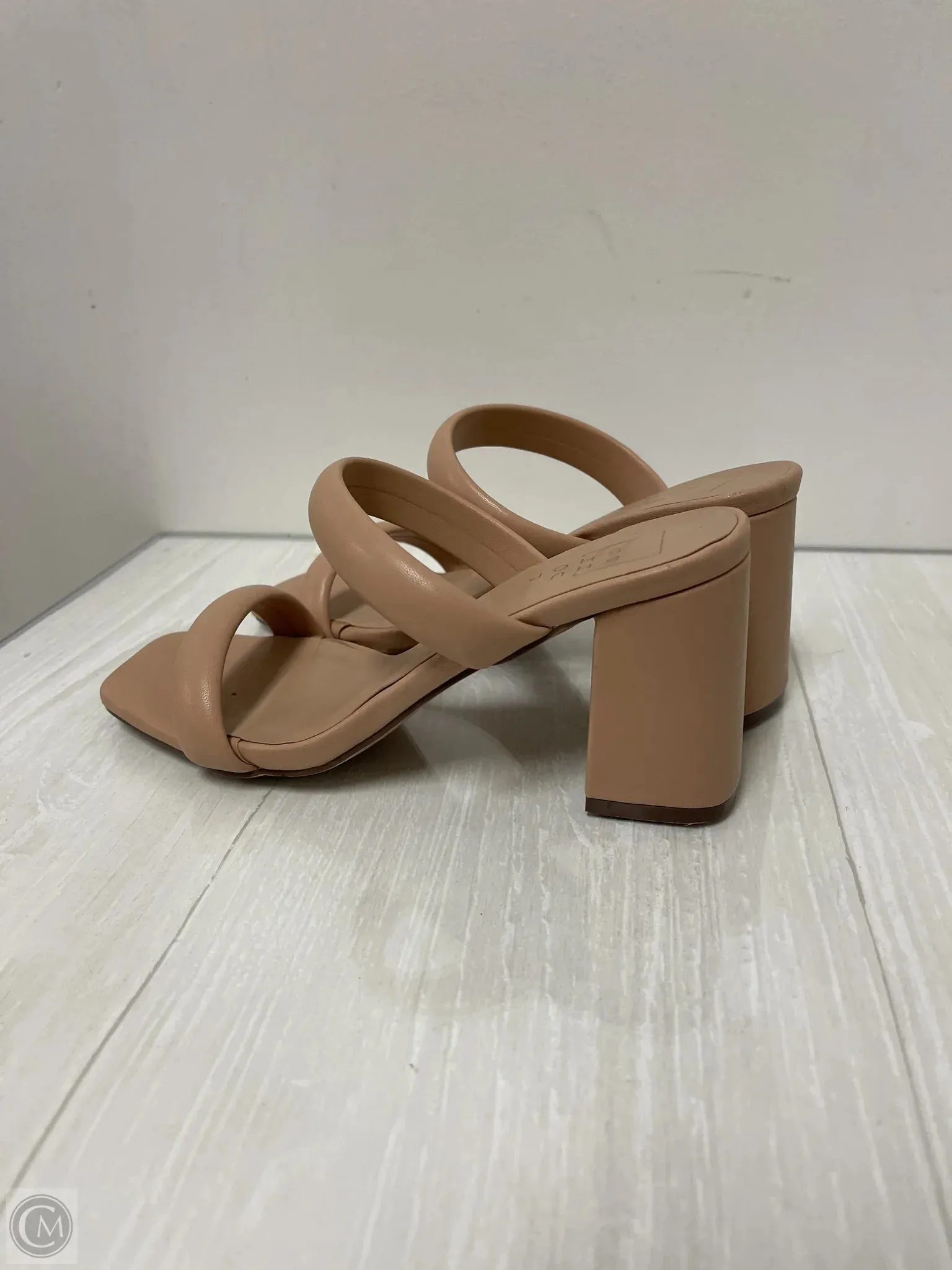 Sandals Heels Block By Shu Shop In Cream, Size: 6.5