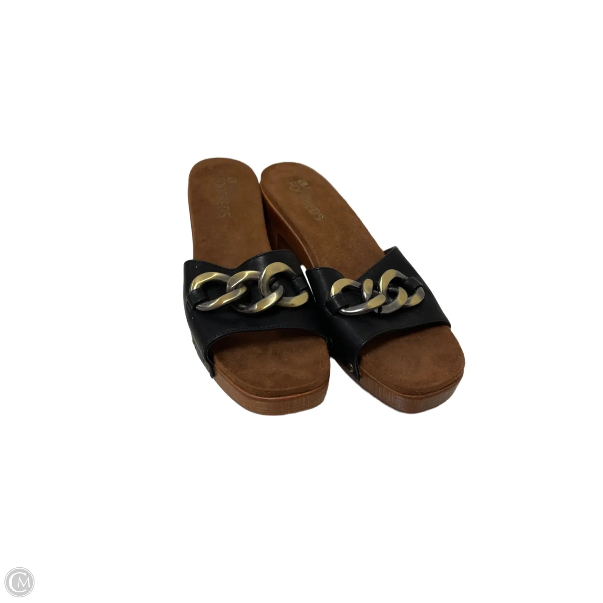 Sandals Heels Block By White Mountain In Black, Size: 8