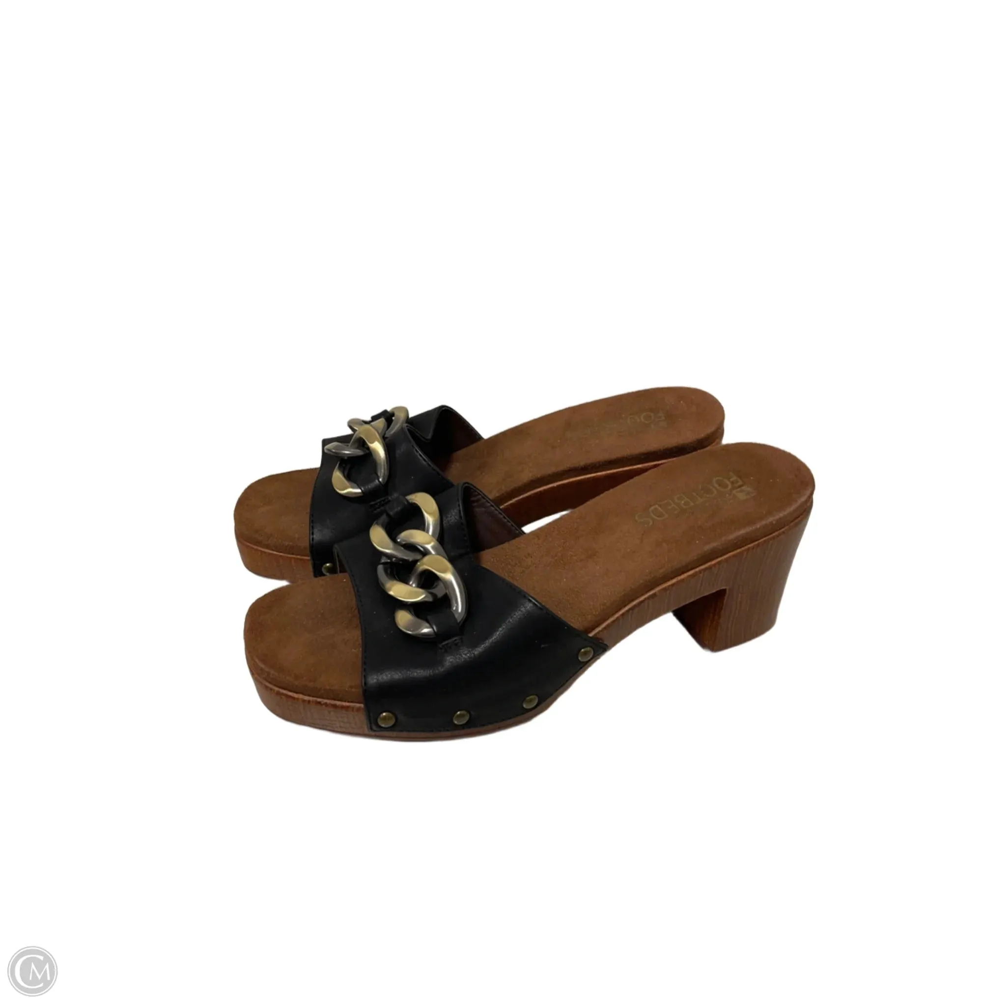Sandals Heels Block By White Mountain In Black, Size: 8
